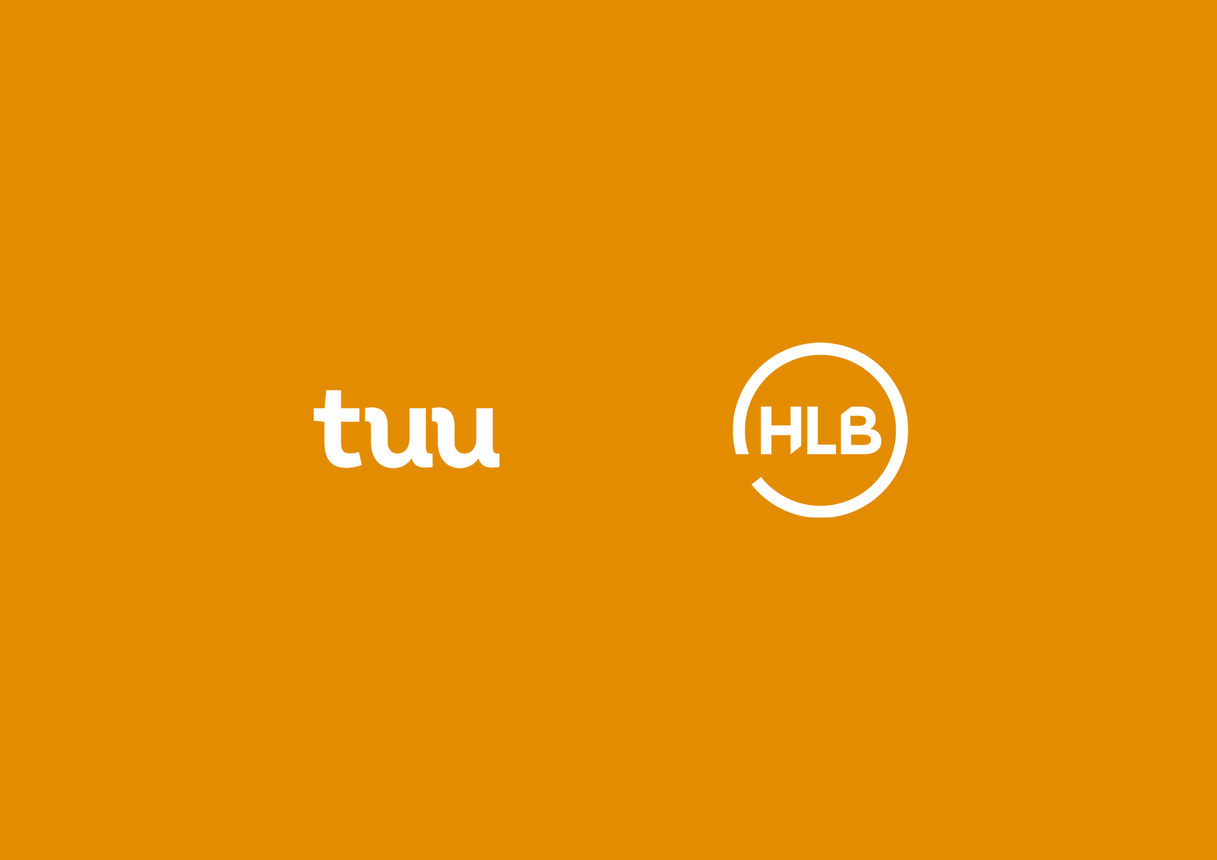 This is an image of two logos, Tuu on the left, HLB on the right, to promote a data assurance partnership